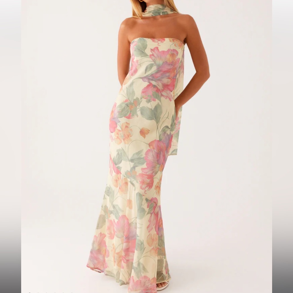 Peppermayo Under The Pagoda Maxi Dress - Yellow Peony